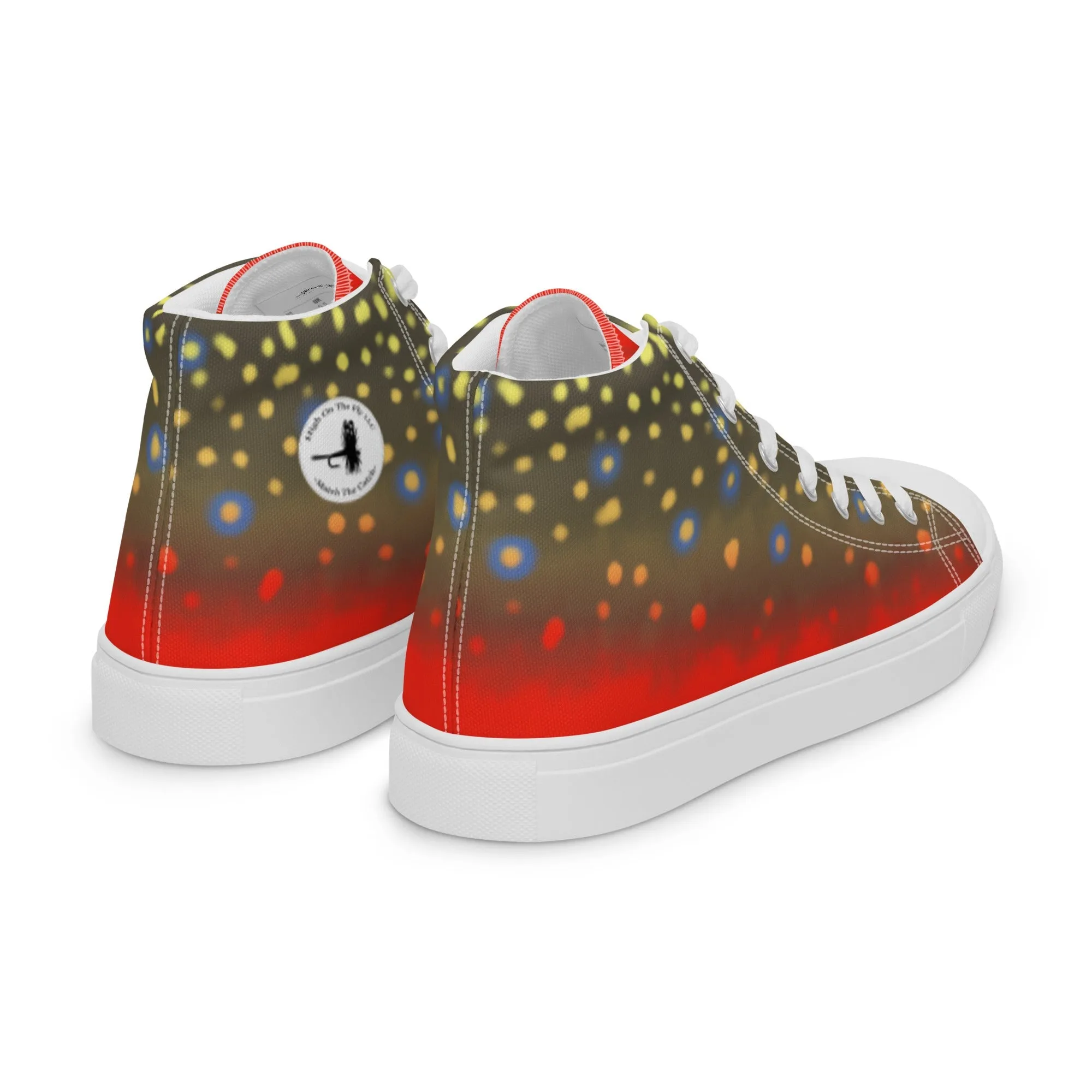 Brook Trout Men’s high top canvas shoes