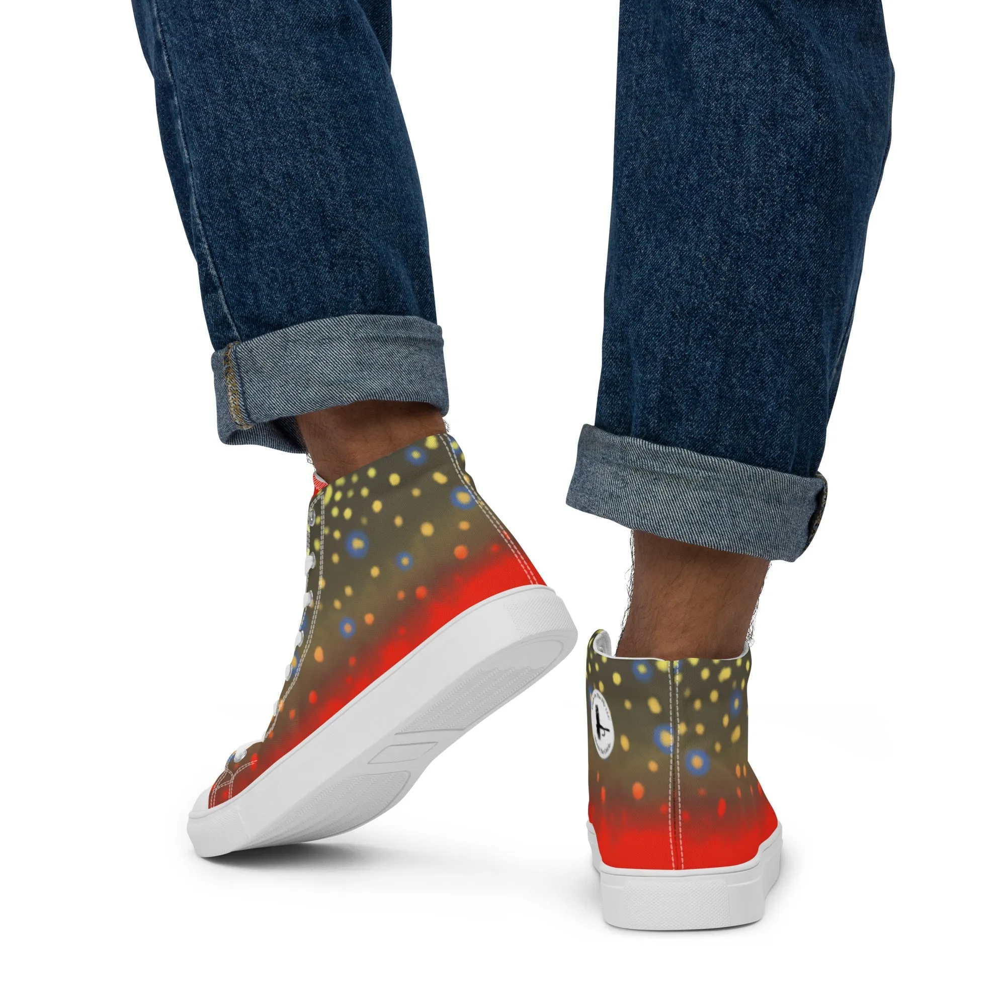 Brook Trout Men’s high top canvas shoes