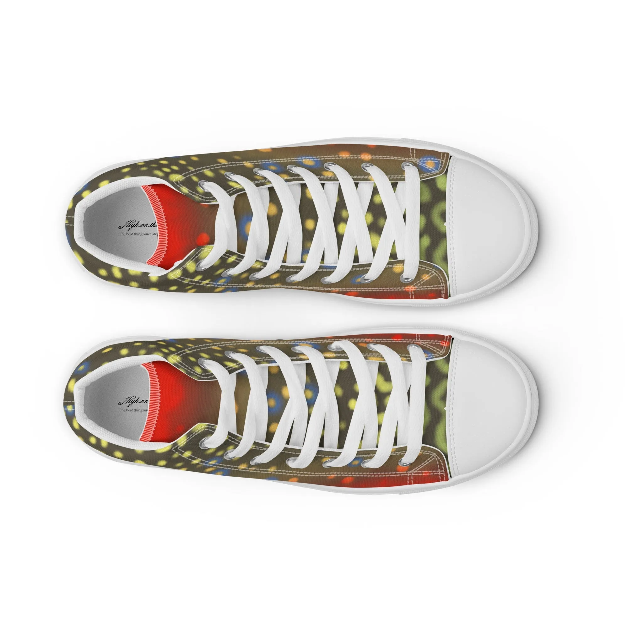 Brook Trout Men’s high top canvas shoes