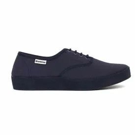 Capri Organic Cotton Canvas Plimsoll Sneakers - Navy Blue Capri Organic Cotton Canvas Plimsoll Sneakers - Navy Blue