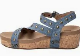 Corky's Revolve Blue denim wedge