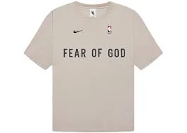 FEAR OF GOD X NIKE WARM UP T-SHIRT OATMEAL