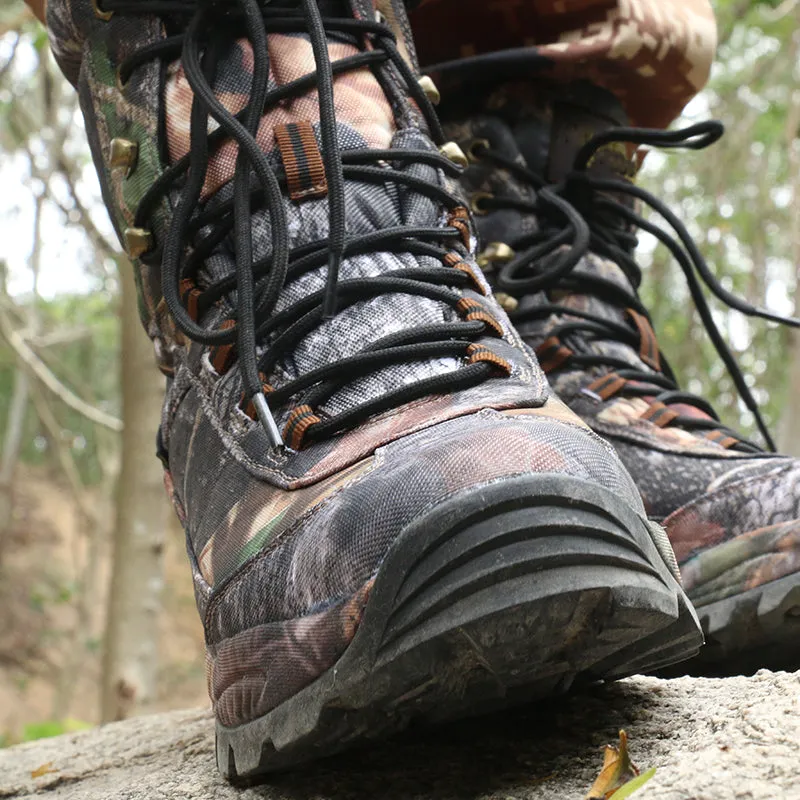 Men’s Side Zip Outdoor Training Camouflage Army Boots | 002
