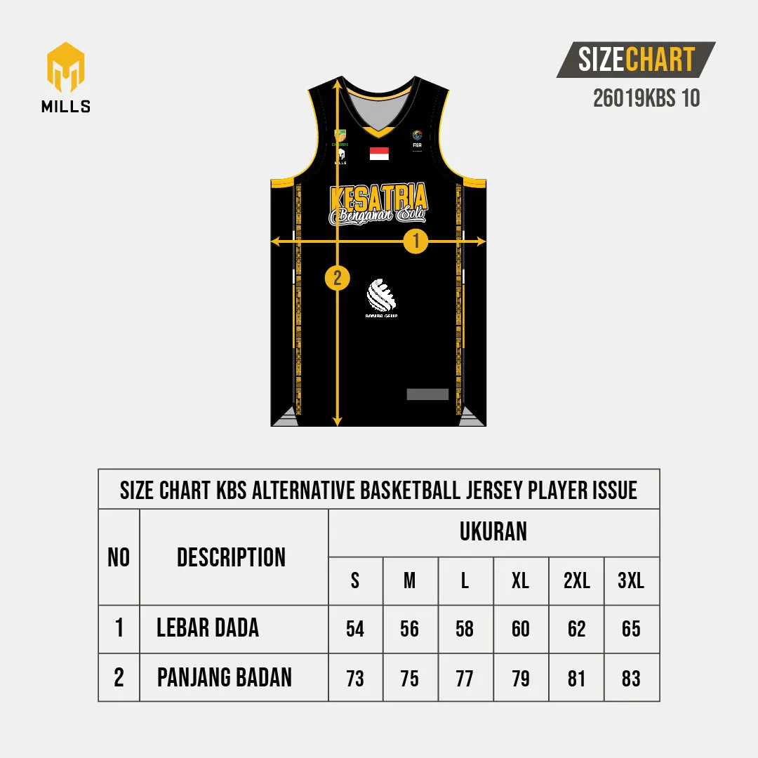 MILLS KBS ALTERNATIVE BASKETBALL JERSEY PLAYER ISSUE BLACK 26019KBS