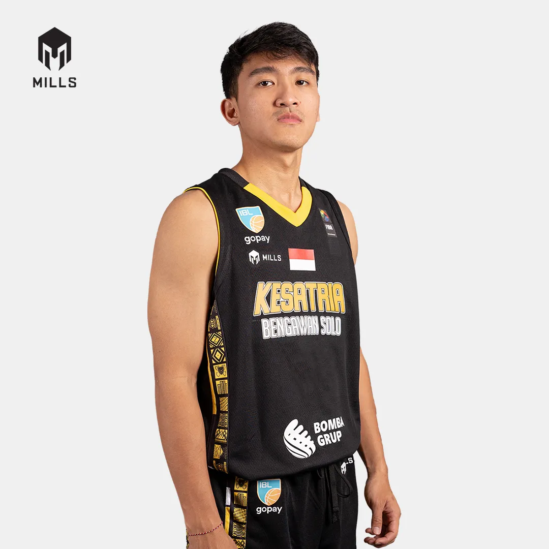 MILLS KBS ALTERNATIVE BASKETBALL JERSEY PLAYER ISSUE BLACK 26019KBS