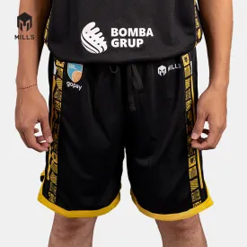 MILLS KBS ALTERNATIVE BASKETBALL SHORT PLAYER ISSUE BLACK 27016KBS