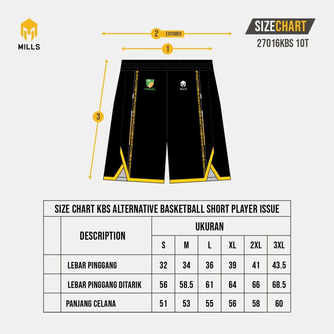 MILLS KBS ALTERNATIVE BASKETBALL SHORT PLAYER ISSUE BLACK 27016KBS