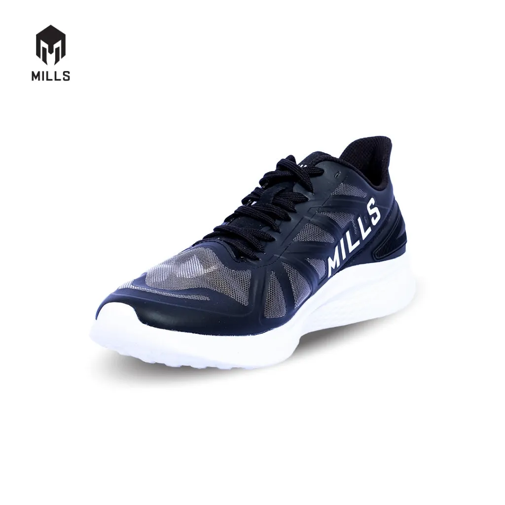 Mills Sepatu Lari Running Shoes Olahraga Treximo Saga Black/White 9100305