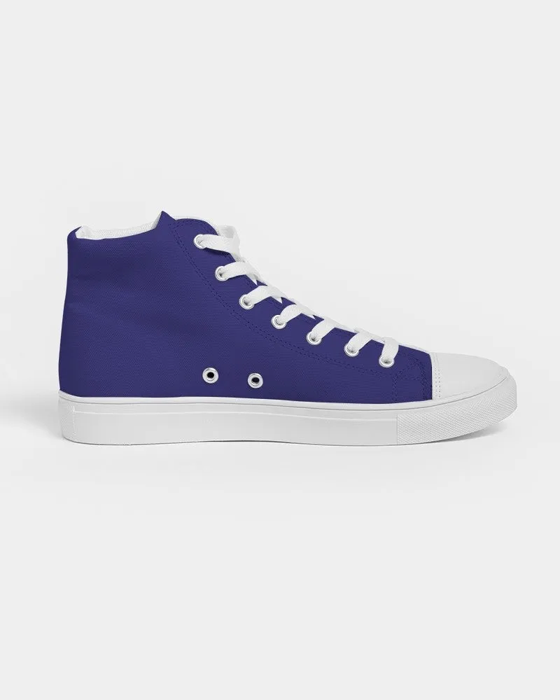 Shaded Blue High-Top Canvas Sneakers | Women's | C100M100Y0K30