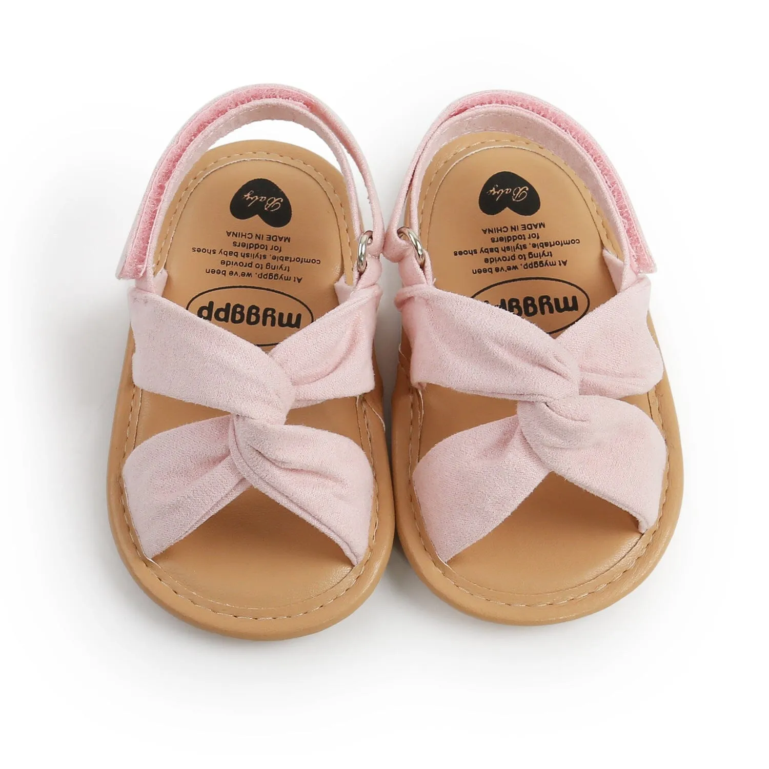 Solid Crossed First Walker Baby Sandals