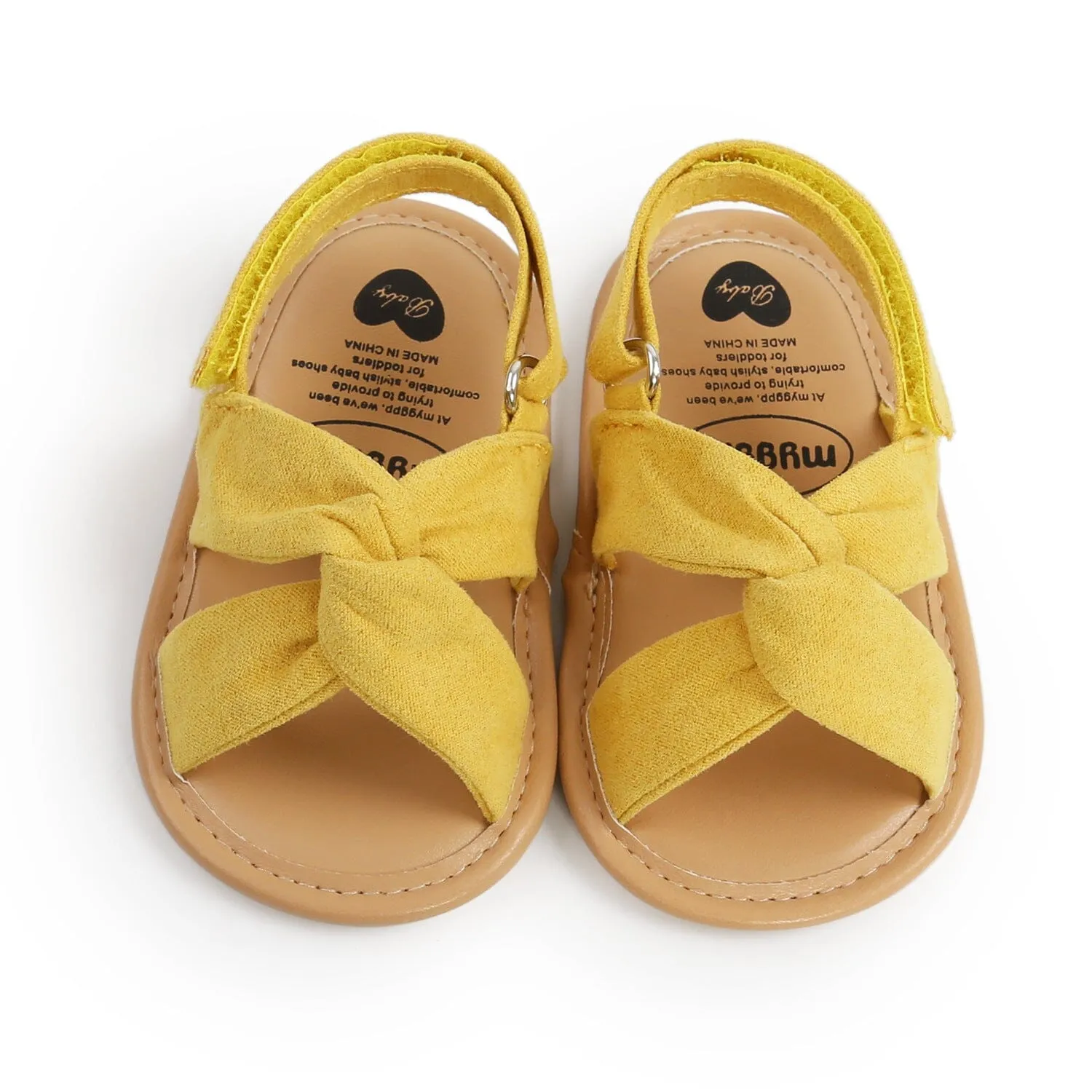 Solid Crossed First Walker Baby Sandals