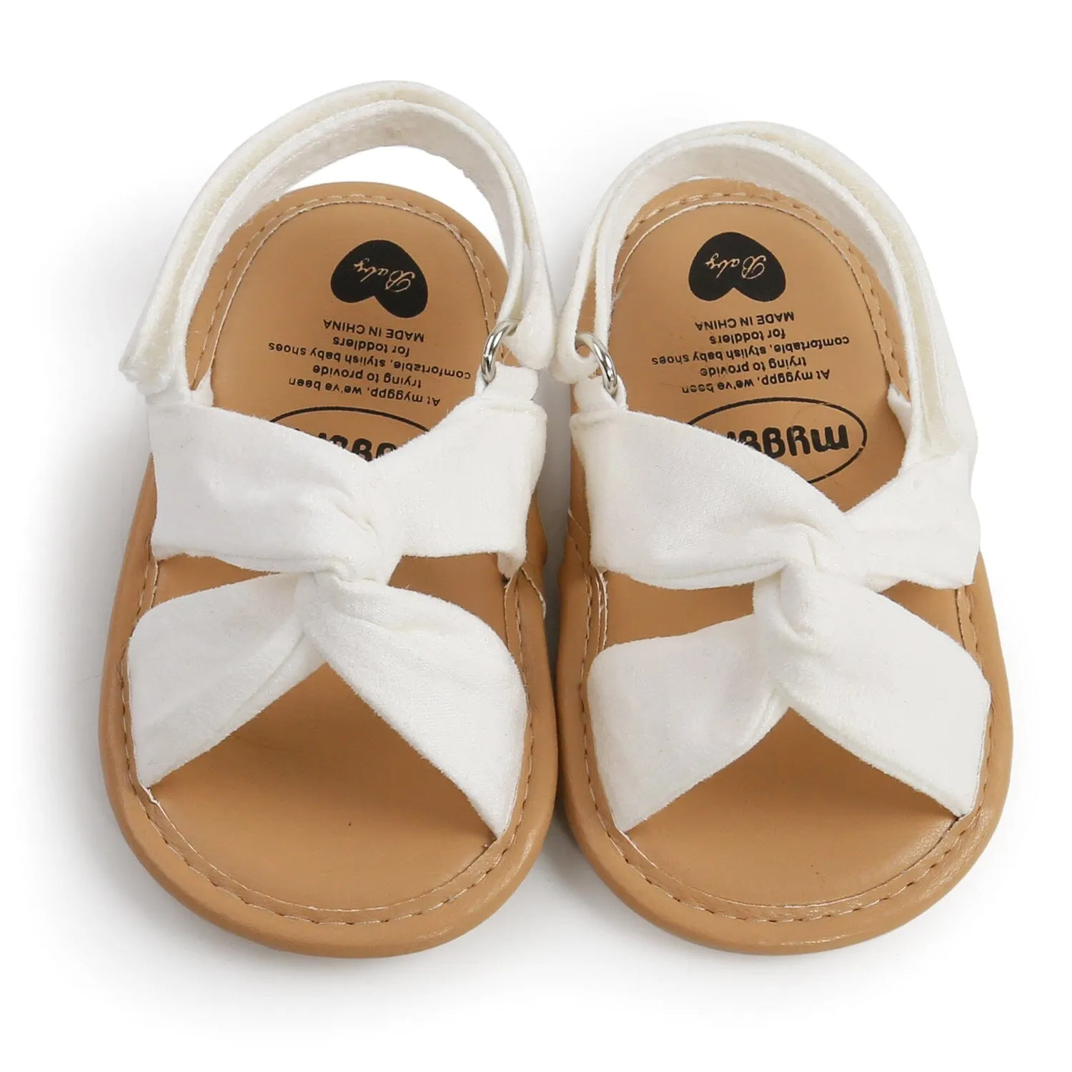Solid Crossed First Walker Baby Sandals