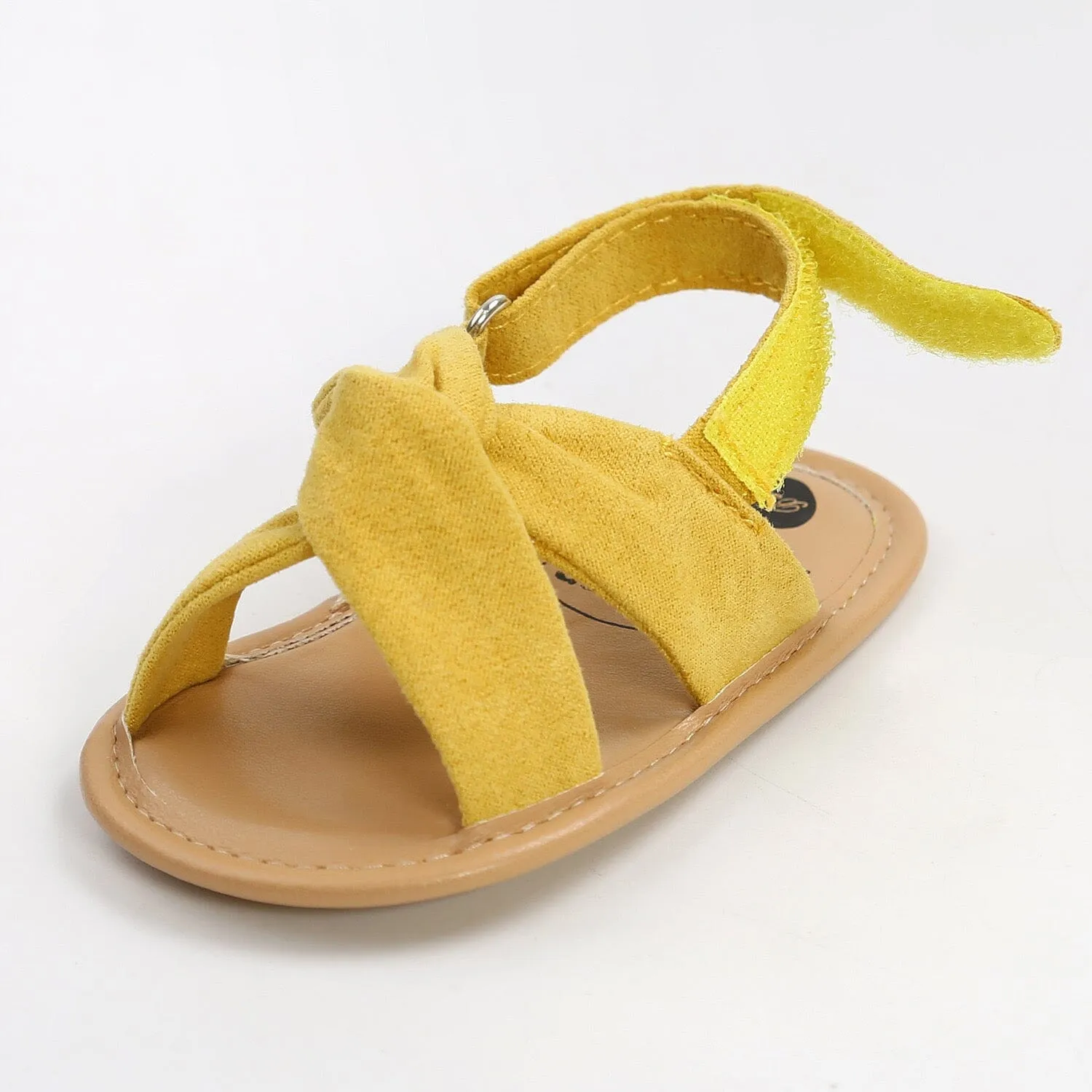 Solid Crossed First Walker Baby Sandals