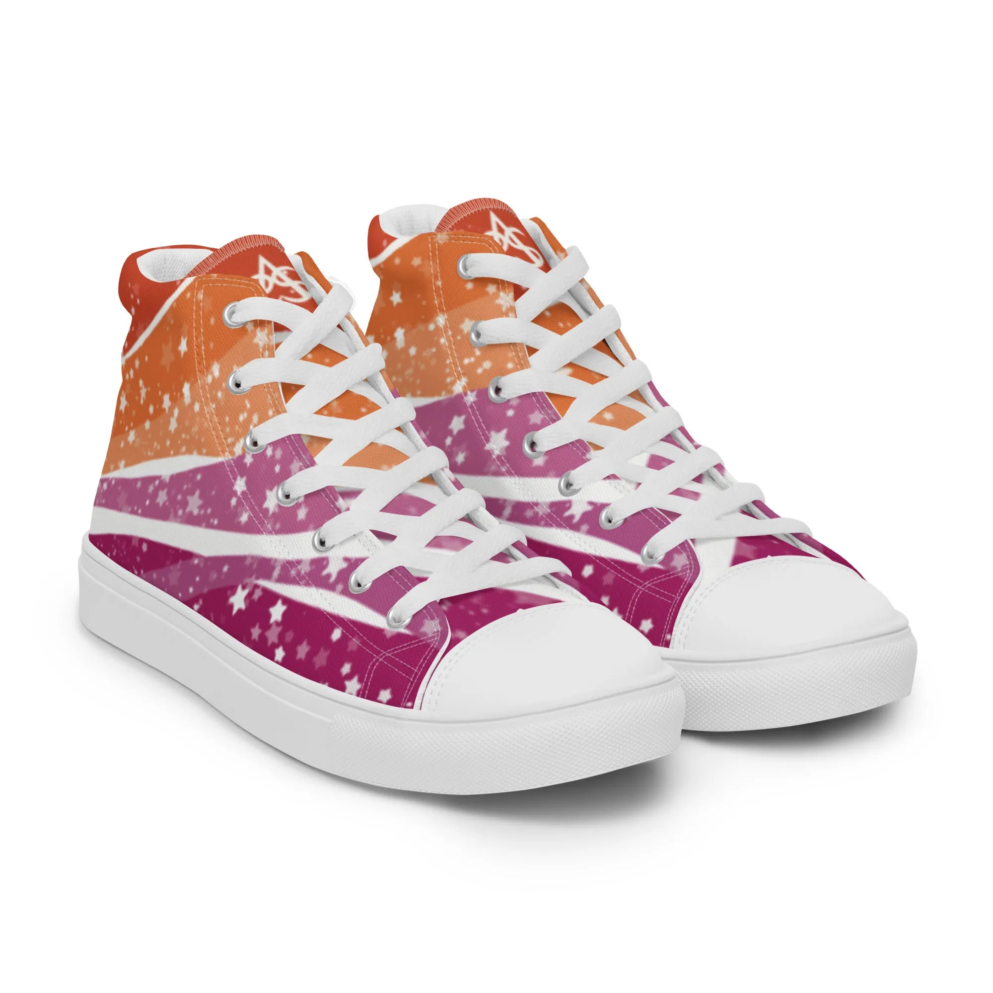 Starry Lesbian High Top Canvas Shoes (Fem Sizing)