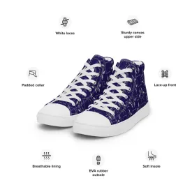 Streamz Blue Diamonds Mens high top canvas shoes