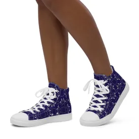 Streamz Blue Diamonds Womens high top canvas shoes