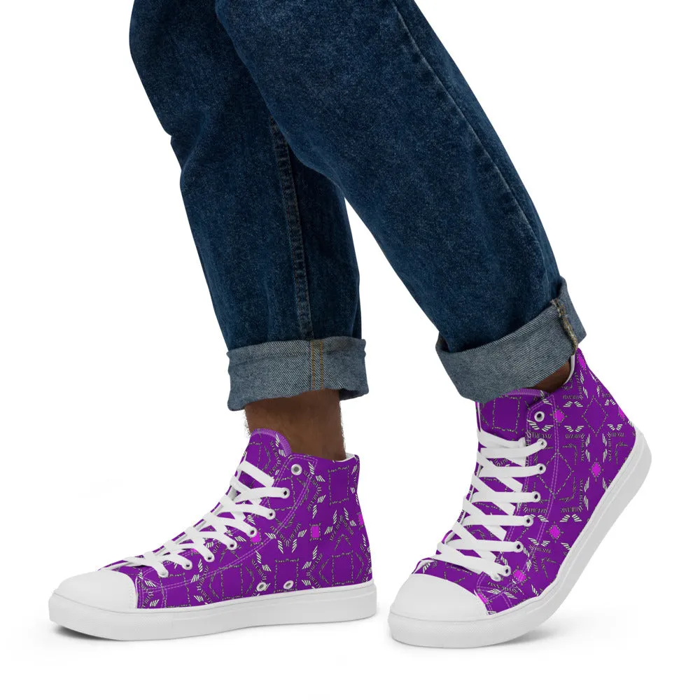 Streamz Purple Luxe Mens high top canvas shoes