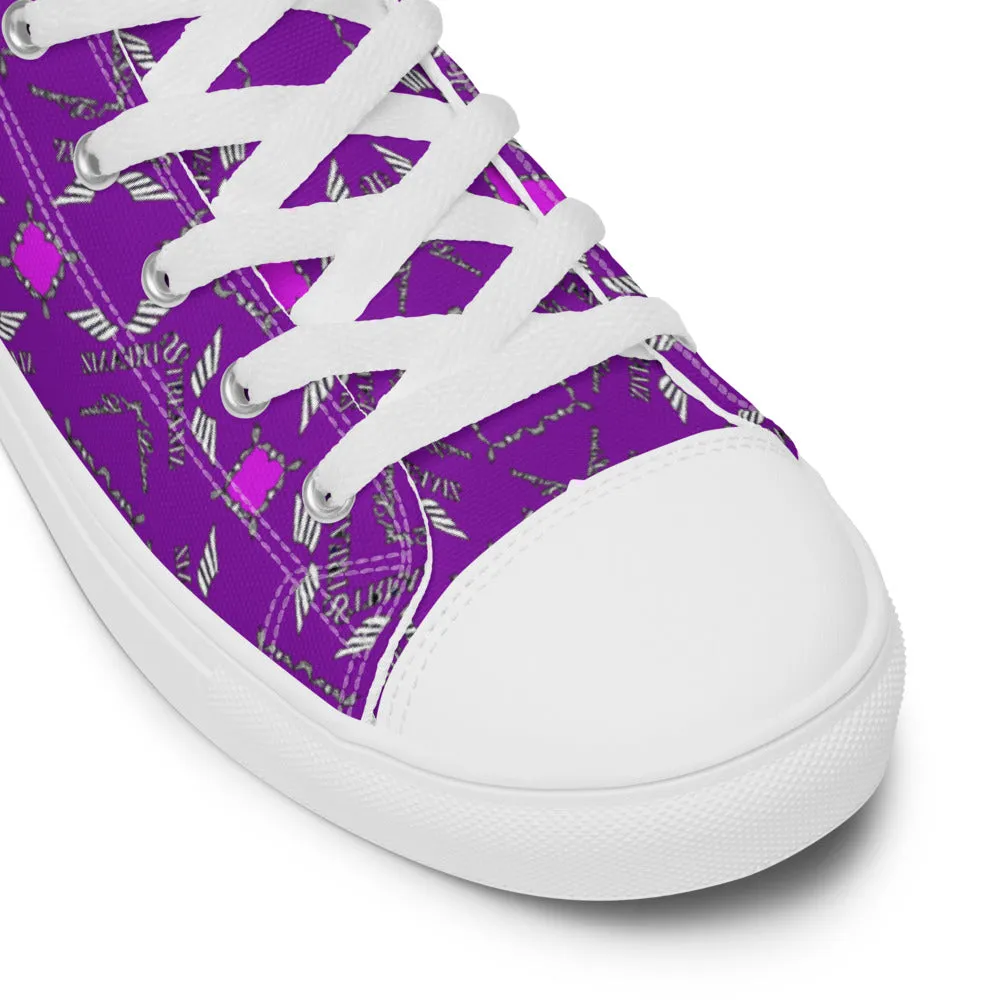 Streamz Purple Luxe Mens high top canvas shoes
