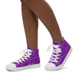 Streamz Purple Luxe Womens high top canvas shoes