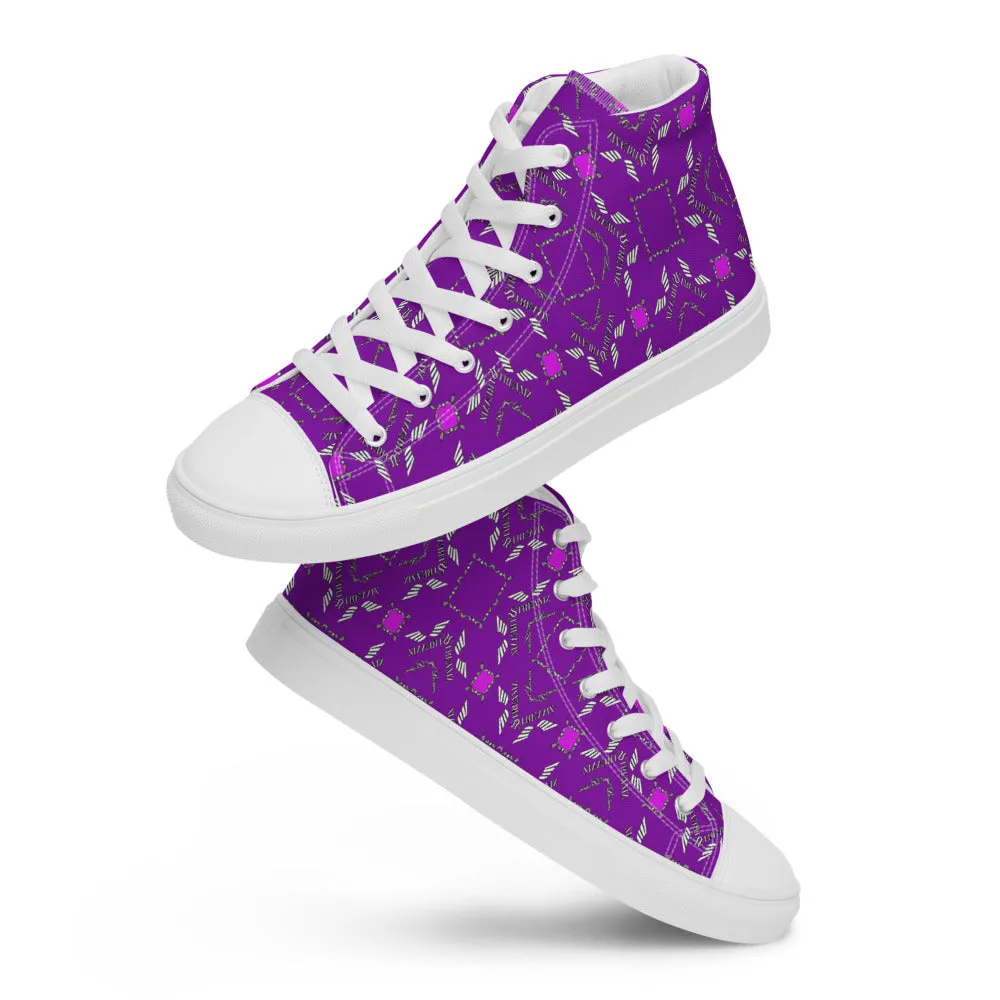 Streamz Purple Luxe Womens high top canvas shoes