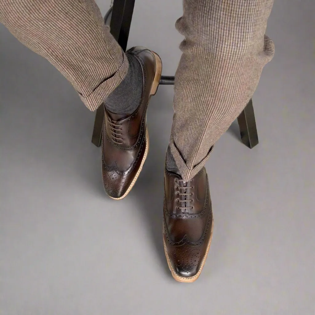 WINGTIP DARK BROWN (CHISEL-B1)